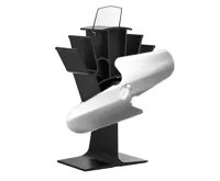 HS Flamingo Ventilátor na kamna FLAMINGO dvoulopatkový, stříbrný