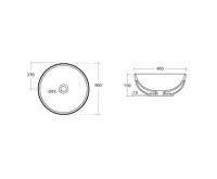 SAPHO DIMP keramické umyvadlo na desku, Ø 46cm, bílá (7)