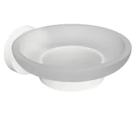 SAPHO X-ROUND WHITE mýdlenka, mléčné sklo, bílá mat SAPHO X-ROUND WHITE mýdlenka, mléčné sklo, bílá mat