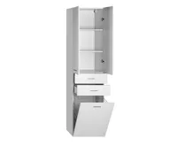 AQUALINE ZOJA/KERAMIA FRESH skříňka vysoká s košem 50x184x29cm, bílá (3)