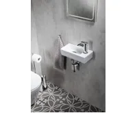 SAPHO ZOE keramické umývátko 37x18 cm, otvor pro baterii vpravo, bílá (6)