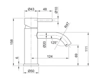SAPHO MINIMAL stojánková umyvadlová baterie, nerez mat (6)