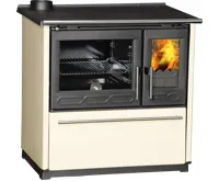 PLAMEN Sporák na tuhá paliva 850 GLAS - L béžový