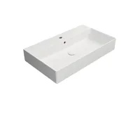 GSI KUBE X keramické umyvadlo 80x47cm, broušená spodní hrana, bílá mat