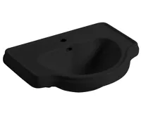 KERASAN RETRO keramické umyvadlo zápustné, 62x45,5cm, černá mat