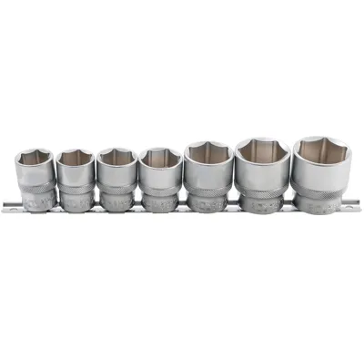 BGS Hlavice nástrčné 1/2", 6ti hranné 20-32 mm, 7 dílů