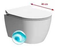 GSI PURA SHORT závěsná WC mísa, Swirlflush, 35x46cm, bílá dual-mat