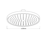 AQUALINE Hlavová sprcha, průměr 200mm, ABS/chrom (5)