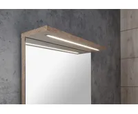 AQUALINE KORIN STRIP zrcadlo s LED osvětlením 50x70x12cm, dub platin (5)