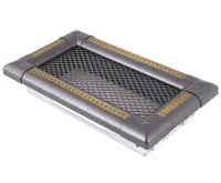 HS Flamingo Krbová mřížka 10x20 cm, EXCLUSIVE grafit / mosazná patina