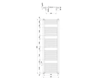 AQUALINE ORBIT otopné těleso s bočním připojením 450x1680 mm, bílá (5)