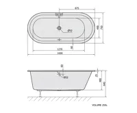 POLYSAN ASTRA O oválná vana 165x75x48cm, bílá (4)