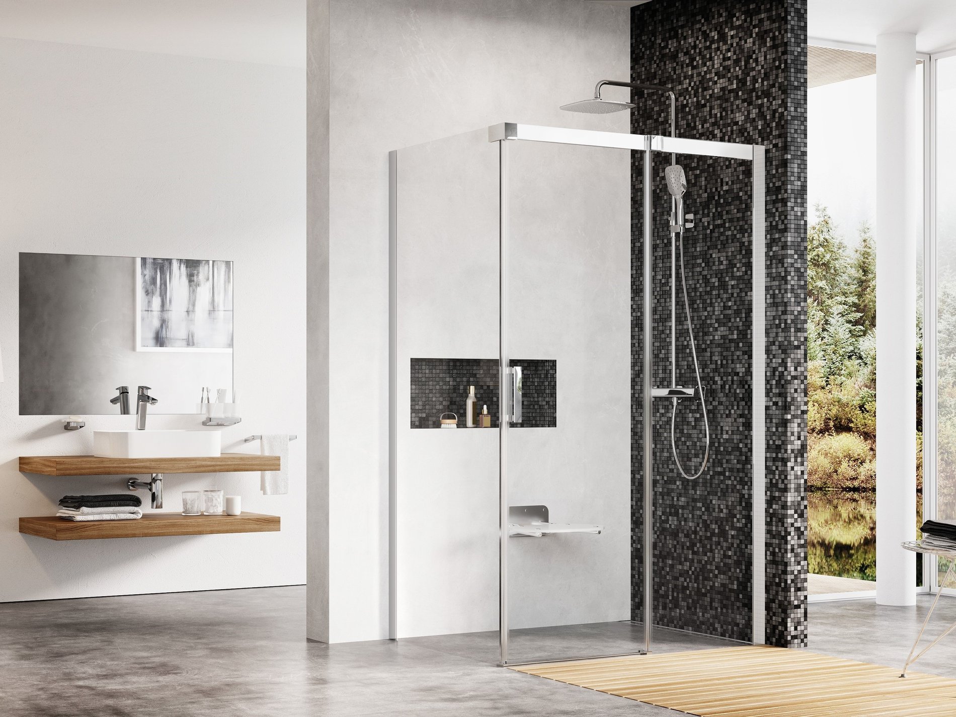 Ravak sprchový kout obdélníkový msdps-120/80 r bright alu+transparent