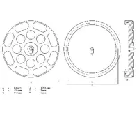 BGS Gumový talíř, pro zvedací plošiny, O 120 mm (1)