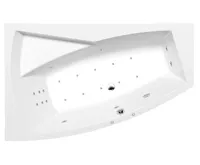 POLYSAN EVIA L HYDRO-AIR hydromasážní vana, 170x100x47cm, bílá