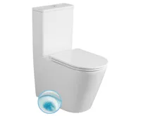SAPHO AVIS WC kombi, Vortex Rimless, spodní/zadní odpad, bílá
