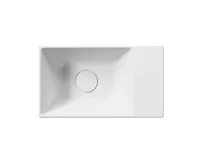 GSI KUBE X keramické umývátko 40x23cm, bez otvoru, pravé/levé, bílá mat (3)