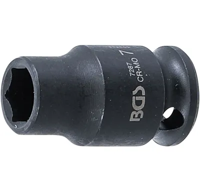BGS Silová nástrčná hlavice, šestihranná,  6,3 mm (1/4"),  7 mm