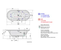 POLYSAN VIVA O HYDRO-AIR hydromasážní vana, 185x80x47cm, bílá (5)