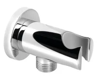 SAPHO Držák sprchy kulatý, pevný, s vyústěním, chrom