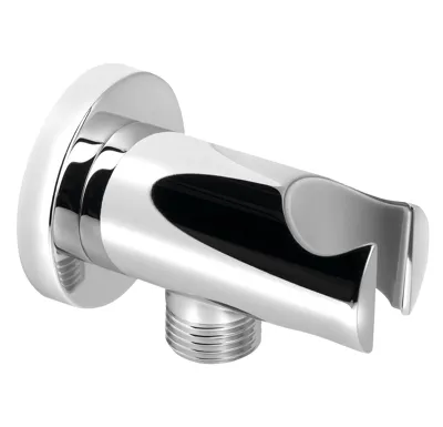 SAPHO Držák sprchy kulatý, pevný, s vyústěním, chrom