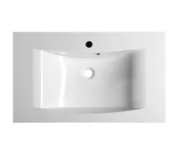 SAPHO LUCIOLA umyvadlo, litý mramor, 80x48cm, bílá (6)