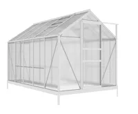Zahradní skleník DEMETER A101-D 5,93m2 alu 201x190x312 cm PC 4 mm + základna IWH-10270003