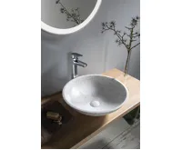 SAPHO BLOK kamenné umyvadlo na desku Ø 42cm, bílá carrara mat (4)