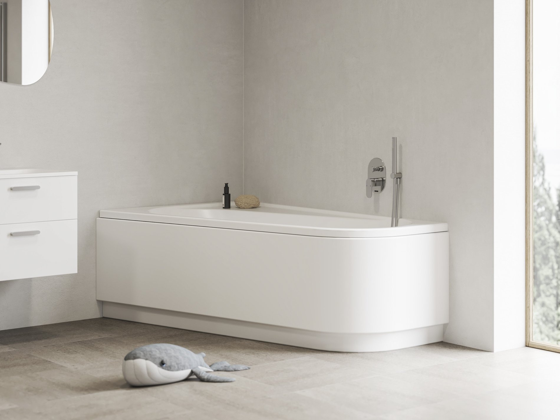 Ravak akrylátová vana chrome 170x105 l snowwhite | akce doživotní záruka