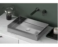 SAPHO AURUM nerezové umyvadlo na desku, 50x35,2cm, včetně výpusti, nerez mat (3)