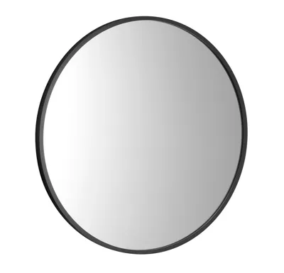 SAPHO NOTION SLIM kulaté zrcadlo v rámu ø 40cm, černá mat