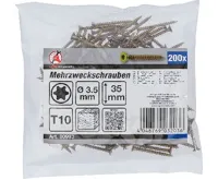 BGS Šrouby víceúčelové, T-profil (pro Torx)  T10, 3.5 x 35 mm, 200 pcs. (1)