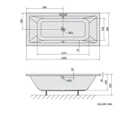 POLYSAN KRYSTA obdélníková vana 180x80x39cm, bílá (7)
