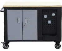 BGS Dílenský vozík, 2× 5 zásuvek, 1 skříňka, prázdný (6)