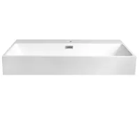 SAPHO AQUATIC umyvadlo, litý mramor, 80x46cm, bílá (3)