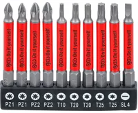 BGS Sada protiskluzových bitů, magnetická, 70 mm, 10dílná BGS Sada protiskluzových bitů, magnetická, 70 mm, 10dílná