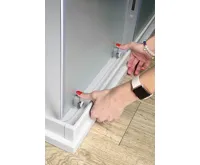 AQUALINE ALAIN čtvercová sprchová zástěna 700x700 mm, sklo Brick (4)