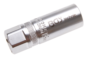 BGS Hlavice nástrčná pro zapalovací svíčky s pružinou 1/2" x 16mm,6.ti hranná,Chrom Vanadium