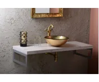 SAPHO FIANNA skleněné umyvadlo na desku Ø 42cm, bronz (4)