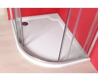 GELCO RIVA sprchová vanička z litého mramoru, čtvrtkruh 120x90cm, levá, bílá (4)