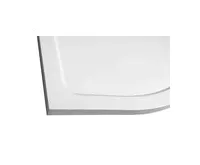 AQUALINE TECMI sprchová vanička z litého mramoru, čtvrtkruh 90x90cm, R550, bílá (1)