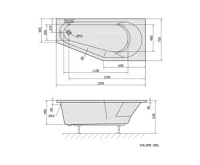 POLYSAN TIGRA R asymetrická vana 150x75x46cm, bílá (5)