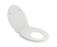 Samozavírací BABY WC sedátko, duroplast, bílé, s odnímatelnou dětskou vložkou a panty (1)