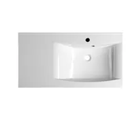 SAPHO LUCIOLA umyvadlo, litý mramor, 90x48cm, pravé, bílá (5)