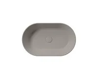 GSI KUBE X keramické umyvadlo na desku, 60x37cm, oválné, tortora mat (1)