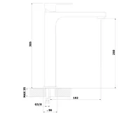 BRUCKNER SIEGER stojánková umyvadlová baterie vysoká, prodloužená hubice, chrom (2)