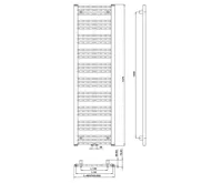 BRUCKNER ALBRECHT otopné těleso 600x1570mm, středové připojení, chrom (3)