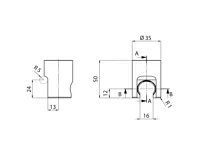 SAPHO Držák sprchy kulatý, pevný, černá mat (2)
