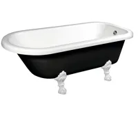 POLYSAN FOXTROT volně stojící vana 170x75x64cm, nohy bílé, černá/bílá