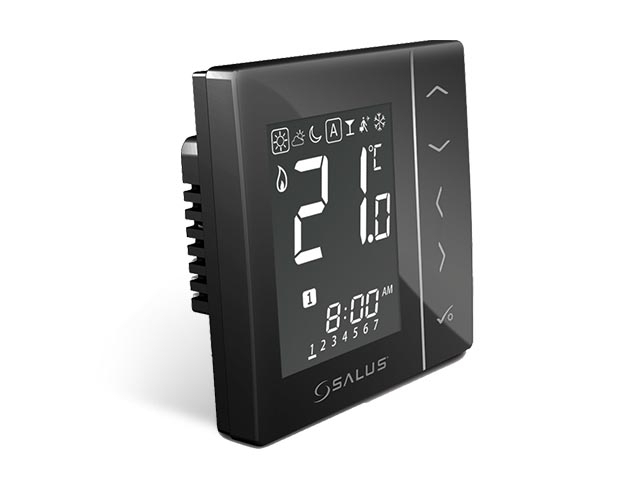 SALUS Bezdrátový digitální pokojový termostat 4v1 - černý VS10BRF, Systém SMART HOME